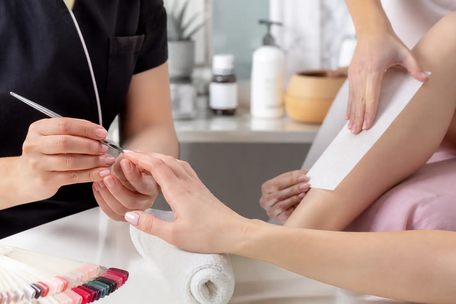 Russian manicure, waxing and lash services at Zenya