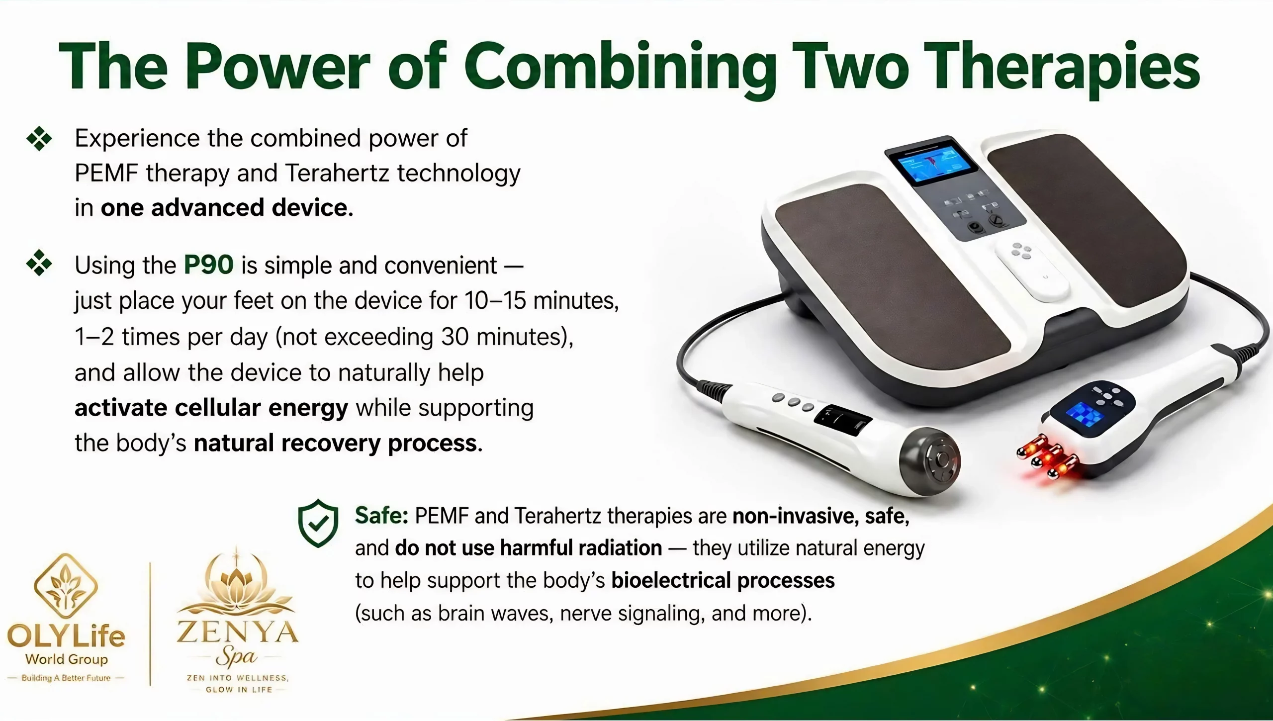 OLYLIFE TERA P90+ device - PEMF & Terahertz technology